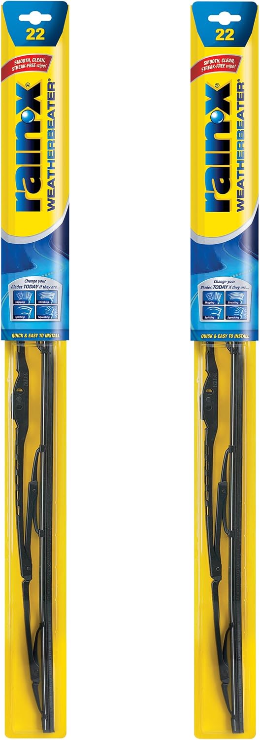 Rain-X 820149 WeatherBeater Wiper Blades, 22" Windshield Wipers (Pack of 2), Automotive Replacement Windshield Wiper Blades That Meet Or Exceed OEM Quality And Durability Jansha Store