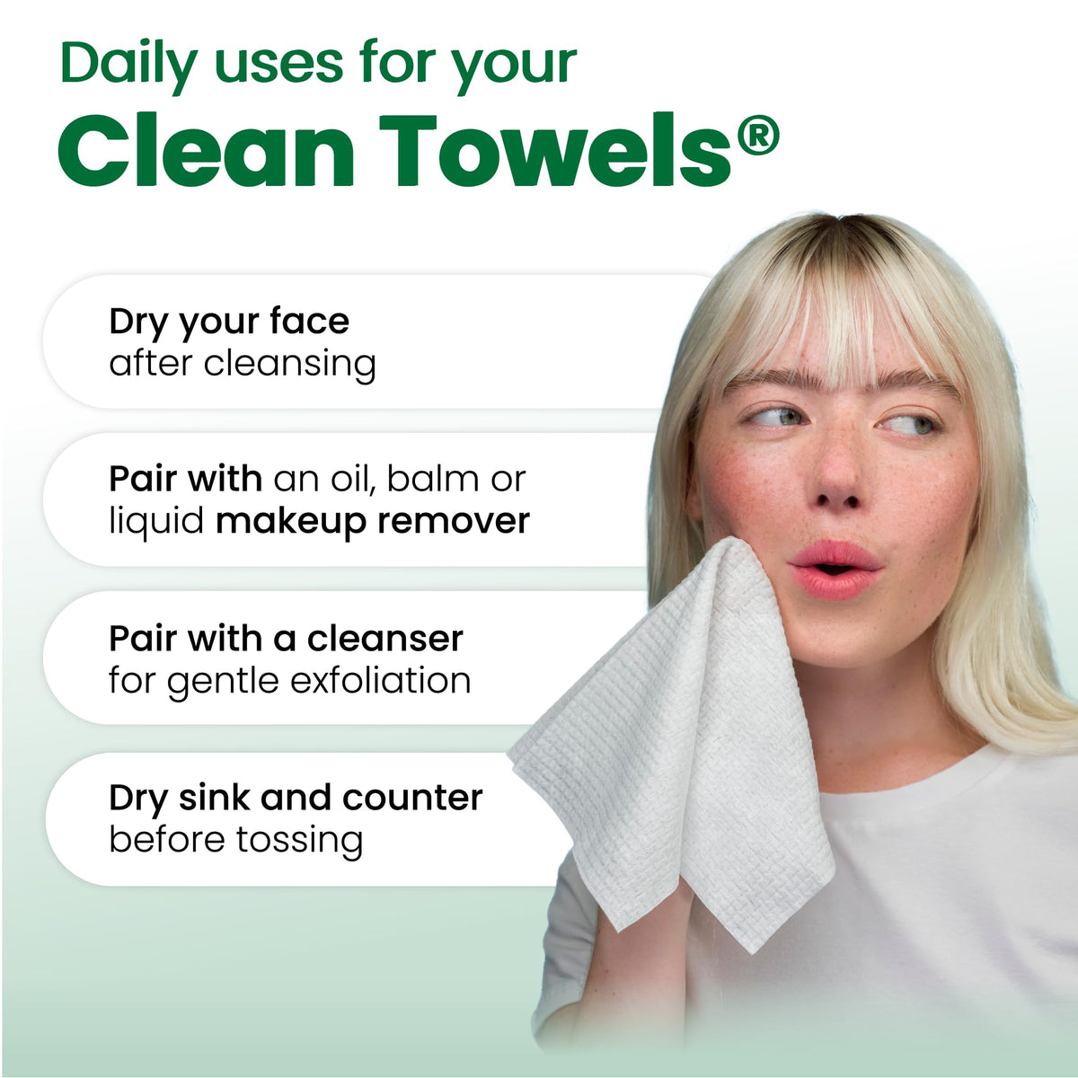 Clean Skin Club Clean Towels XL® Original 50 Ct + Healthy Aging 10ct Travel Pack Duo, 100% USDA Biobased Disposable Face Towels, Makeup Remover Dry Wipes, Ultra Soft, Smooths Fine Lines & Wrinkles Jansha Store
