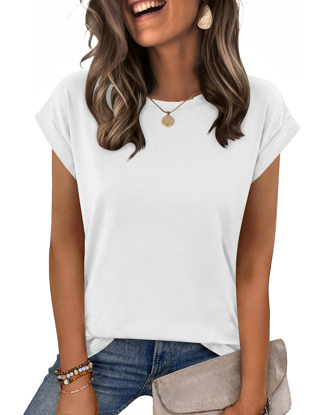 Zeagoo Womens Tops Summer Casual Cap Sleeve Tshirts Shirts Business Blouses Jansha Store