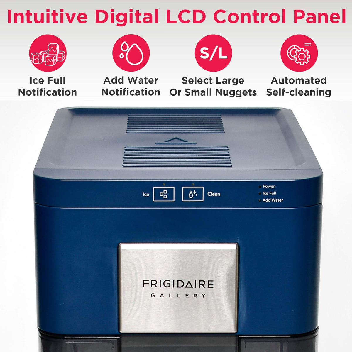 Frigidaire, 26 lb per Day, Countertop Bullet Ice Maker, Stainless Steel Jansha Store