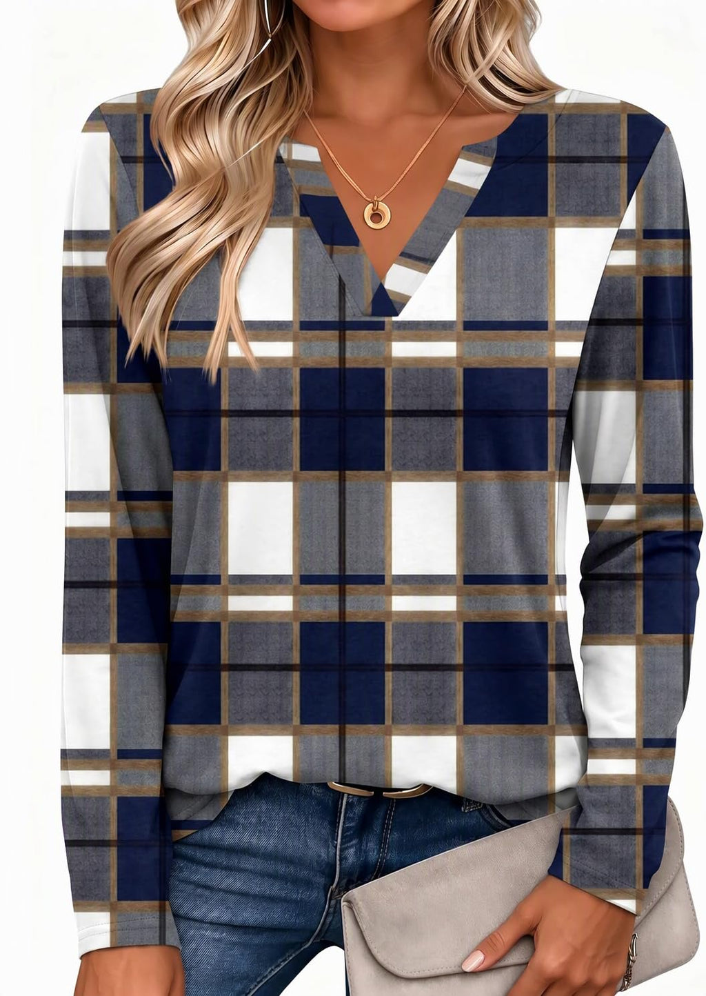 Zeagoo Womens Tops Long Sleeve V Neck Tee Shirts Cute Dressy Casual Jansha Store