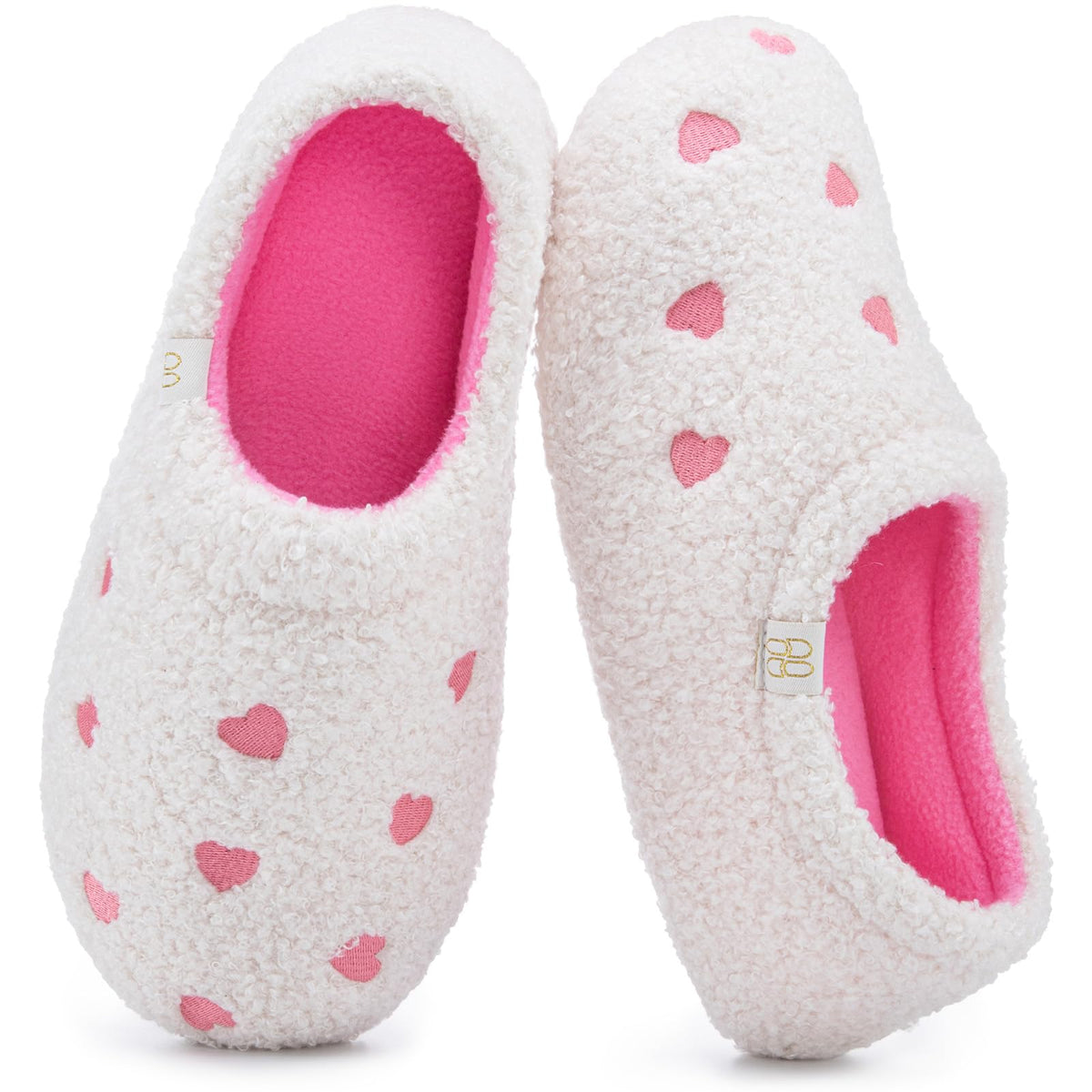 HomeTop Women's Fuzzy Curly Fur Fleece Lining Memory Foam Loafer Slippers Jansha Store