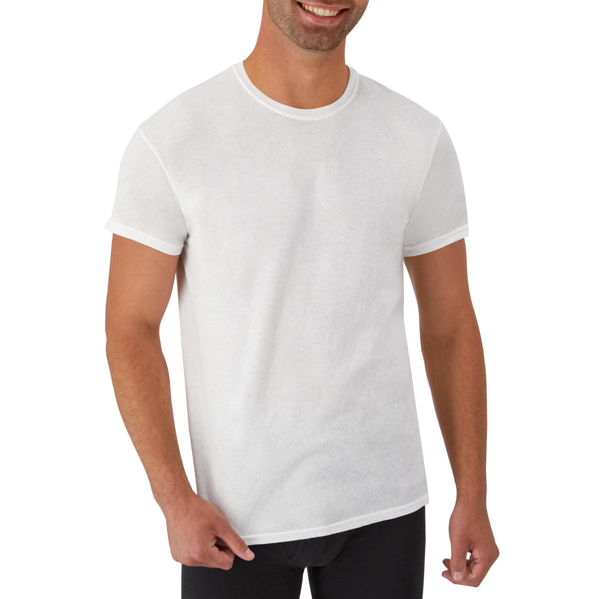 Hanes Men's Undershirt Packs, Stay-Tucked Soft Cotton Undershirts, Best Undershirts for Men, White/Black/Asstd Multipacks Jansha Store