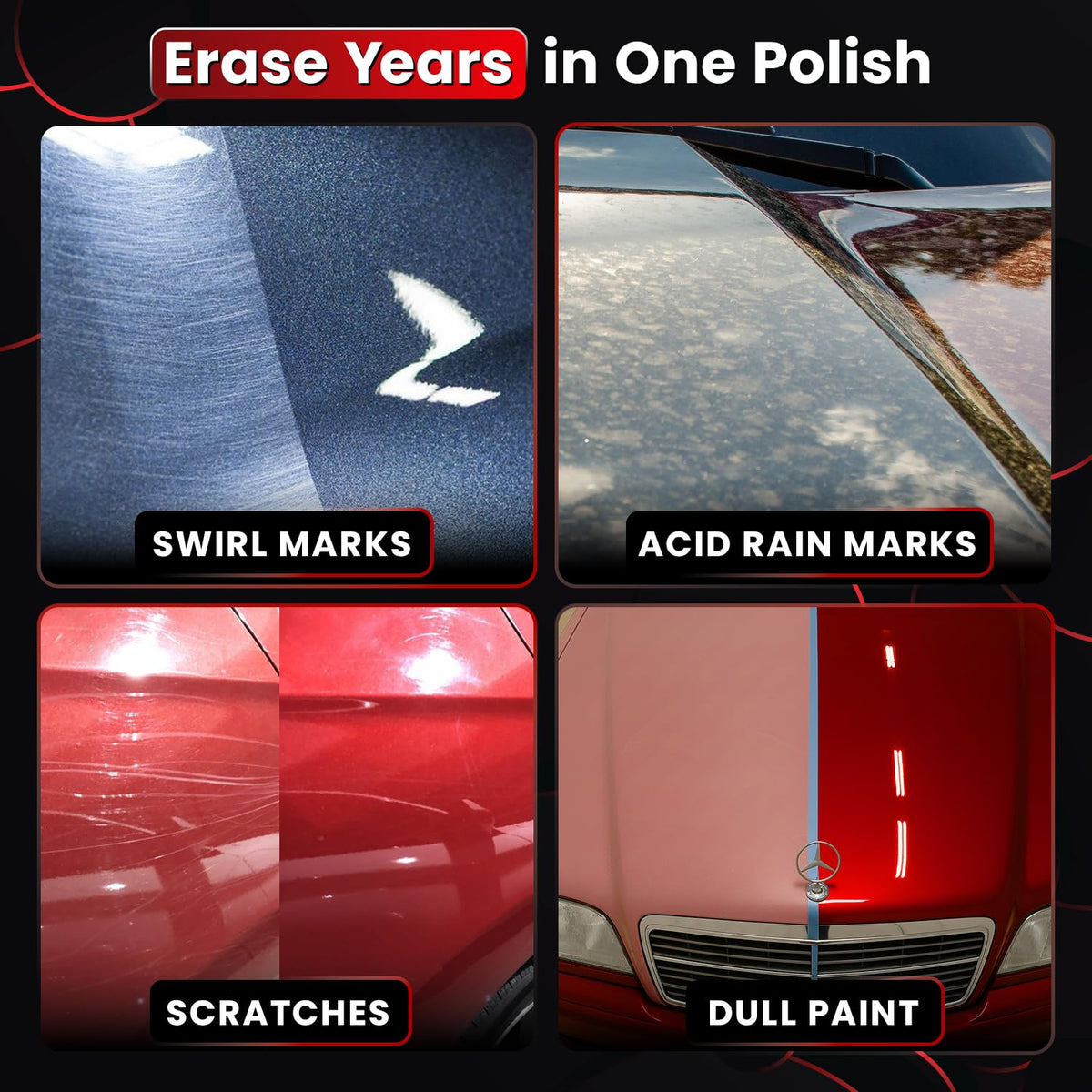Carfidant Scratch Repair and Swirl Remover - Car Paint Scratch Remover & Restorer Kit with Buffer Pad - Polishing & Waxing Kits - Compound for Vehicles Paint Repair - 8.4 fl. Oz. Jansha Store