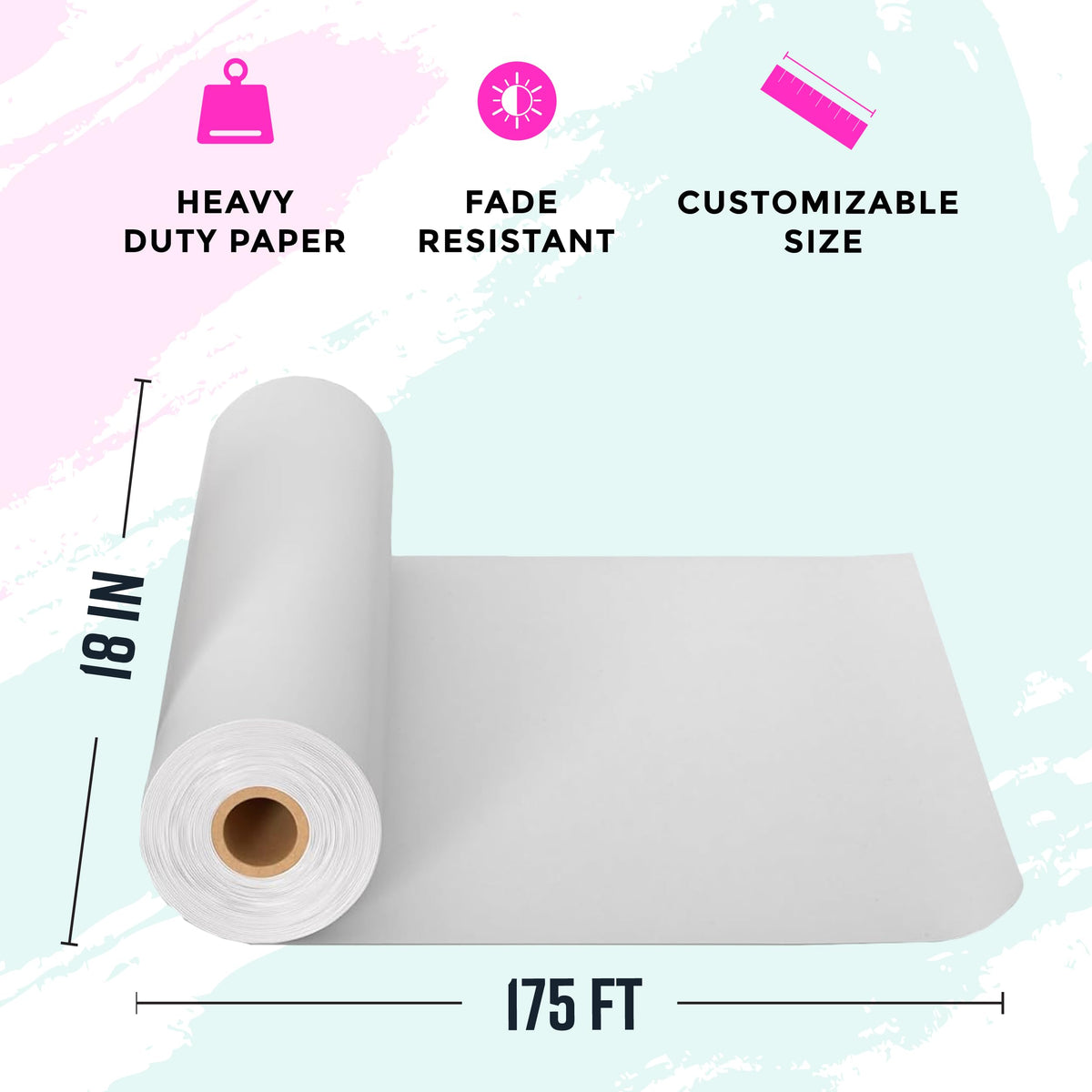 Large Brown Kraft Paper Roll - 36" x 1200" (100 ft) - Made in USA - Ideal for Gift Wrapping, Packing, Moving, Postal, Shipping, Parcel, Wall Art, Crafts, Bulletin Boards, Floor Cover or Table Runner Jansha Store