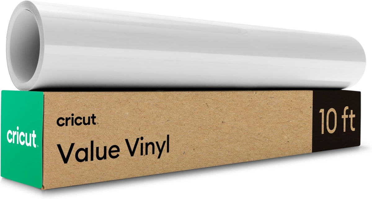 Cricut® Value Permanent Vinyl, White (12 in x 10 ft) Jansha Store