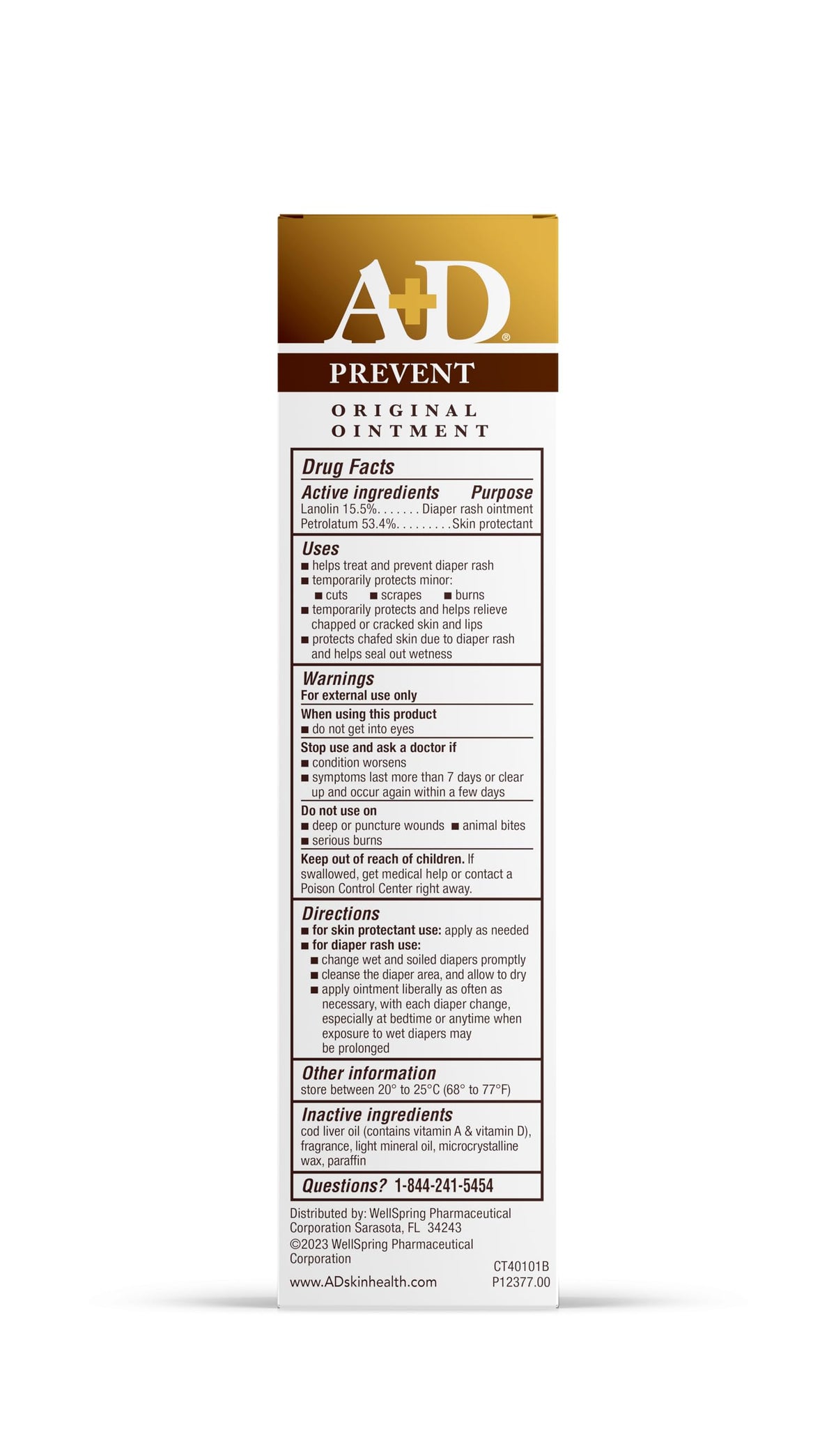 A+D Prevent + Heal Diaper Rash Ointment, With Vitamins A & D - 4 oz Tube Jansha Store