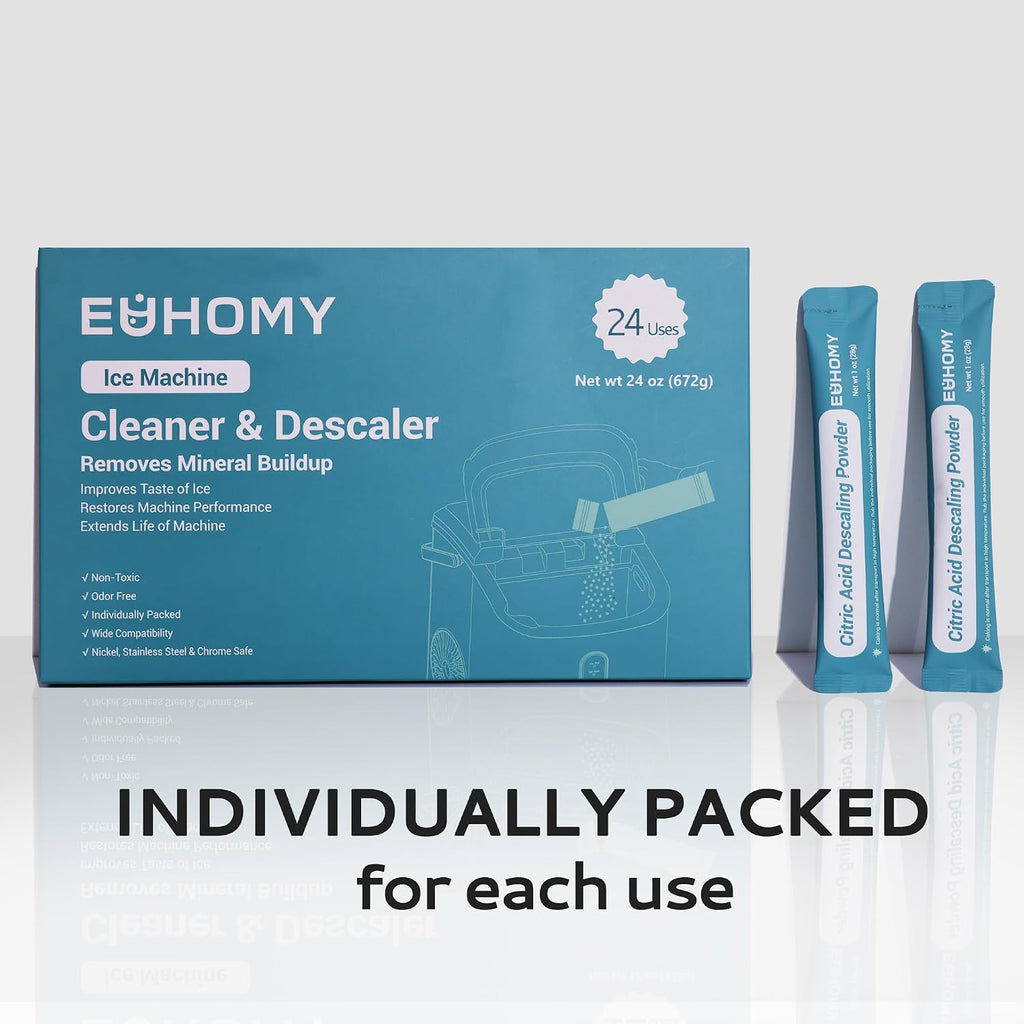 EUHOMY Ice Maker Cleaner & Descaler, 24 Uses & Individually Packed Jansha Store