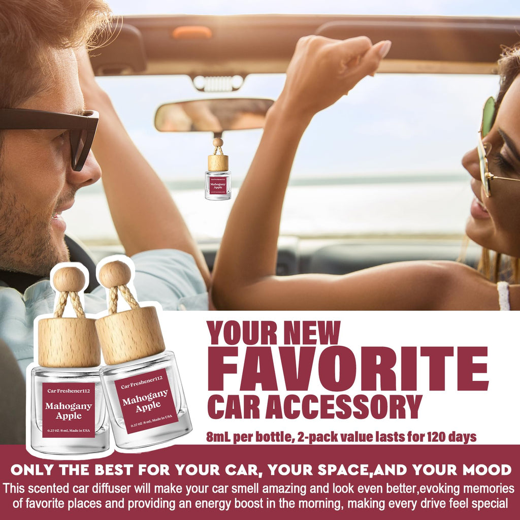 HoogaLife Car Air Freshener Diffuser 2 Pack Hanging Air Freshener Diffuser - Vanilla Cream Fragrance Oil Air D iffuser for Car, 45+ days Long Lasting Fragrance Made in USA C ar Air Fresheners (V54) Jansha Store