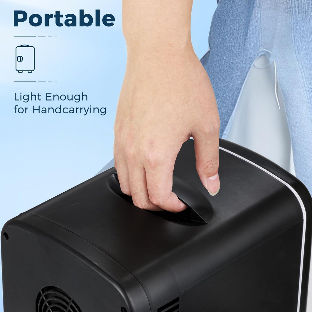 Antarctic Star Compact Refrigerator, Portable Mini Fridge, Skin Care 4L Capacity/6 Cans, for Bedroom, Car, Office & Dorm, Small Cooler for Cosmetics, Beverage and Food, White Jansha Store
