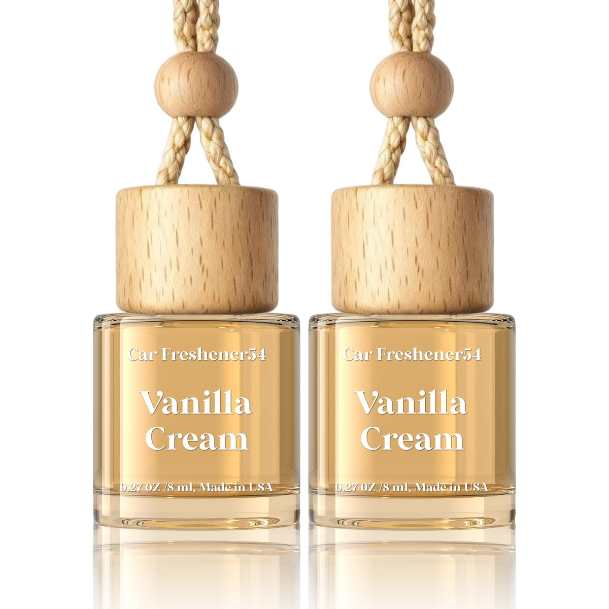 HoogaLife Car Air Freshener Diffuser 2 Pack Hanging Air Freshener Diffuser - Vanilla Cream Fragrance Oil Air D iffuser for Car, 45+ days Long Lasting Fragrance Made in USA C ar Air Fresheners (V54) Jansha Store