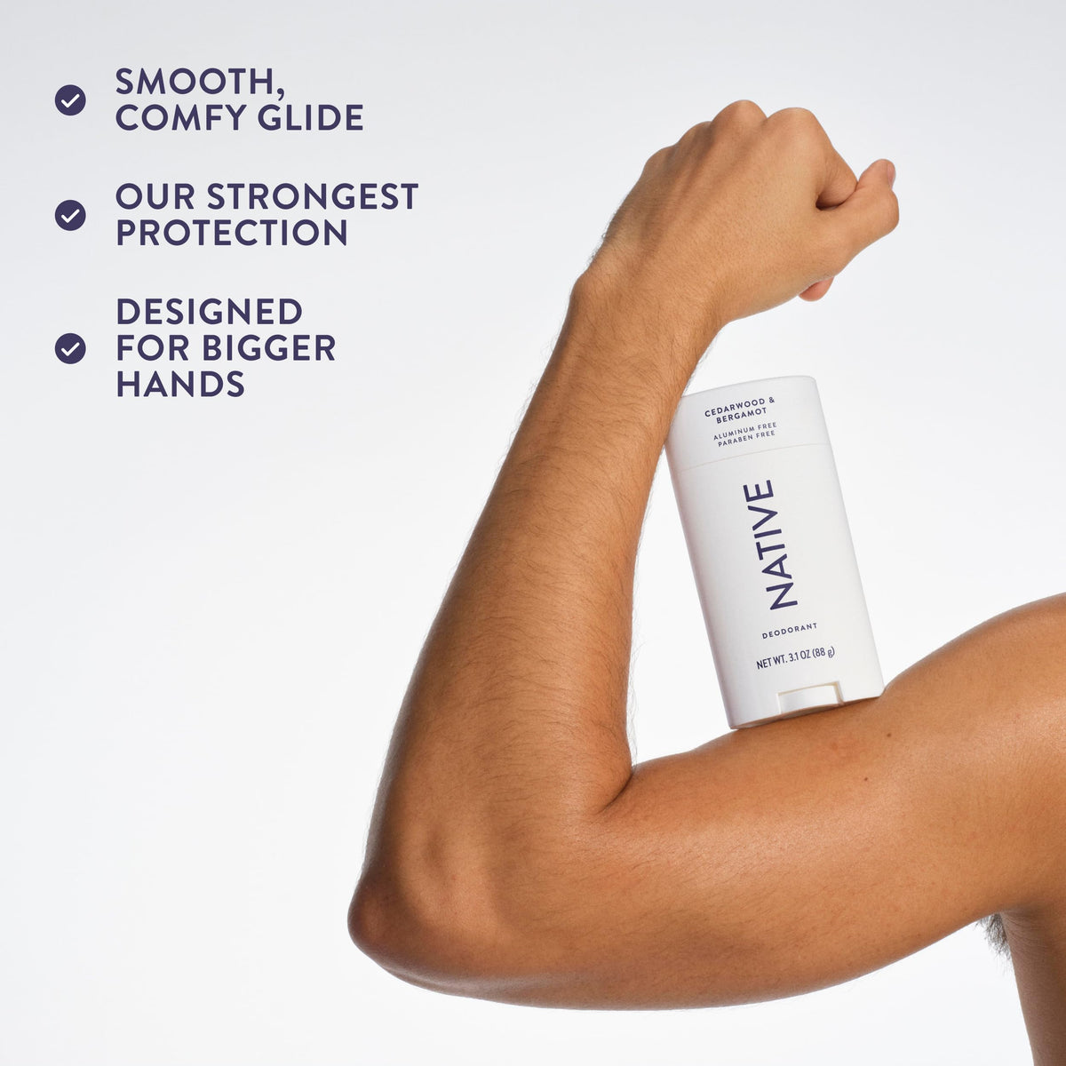 Native Aluminum Free Deodorant, Vanilla & Sandalwood, Large Size Stick, 72 Hour Odor Control, for Women & Men, Contains Naturally Derived Ingredients, 3.1 oz Jansha Store