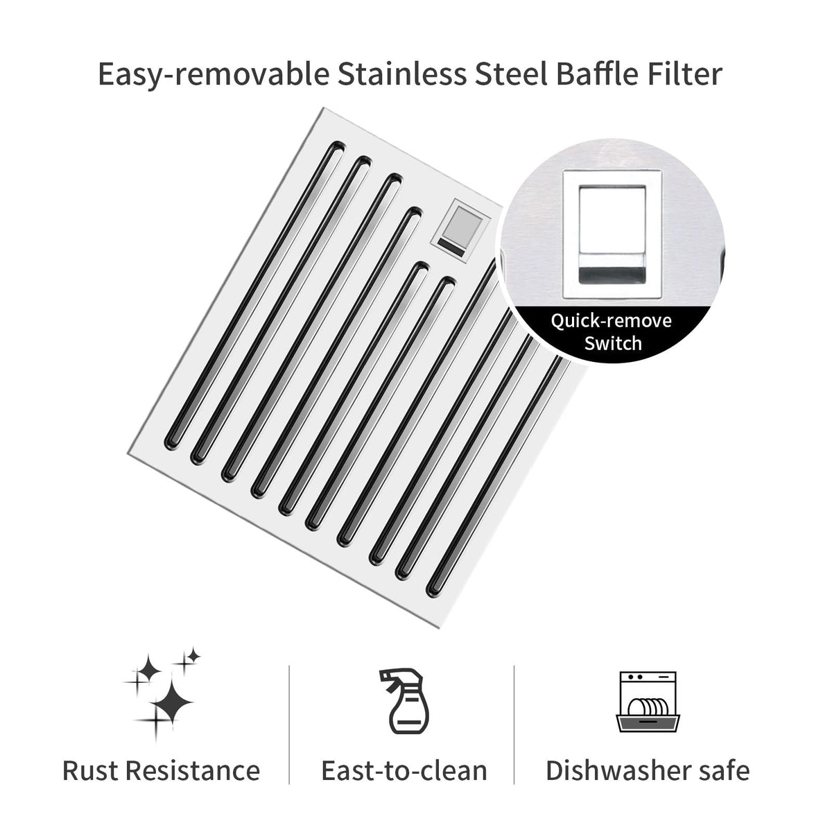 Range Hood Insert 30 inch,Stainless Steel Kitchen Vent Hood 600CFM,Built-in Kitchen Stove Hood w/Front Button Controls and Front LED Lights,Baffle Filters,Ducted/ductless Convertible Duct Jansha Store