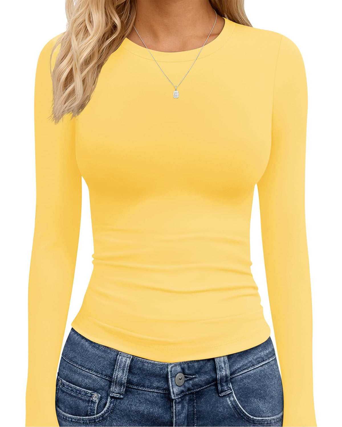 TNNZEET Long Sleeve Shirts for Women Fall Fashion Workout Crop Top Y2K 2026 Jansha Store