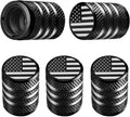 DECURCAR Tire Valve Stem Caps 5 Pack American Flag - Black Jansha Store