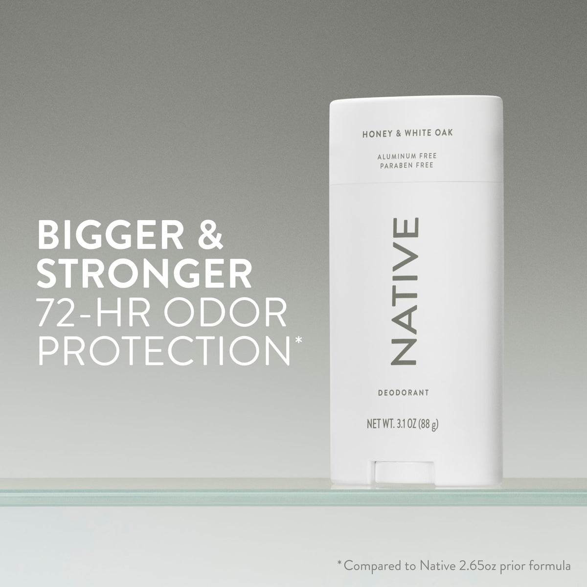 Native Aluminum Free Deodorant, Vanilla & Sandalwood, Large Size Stick, 72 Hour Odor Control, for Women & Men, Contains Naturally Derived Ingredients, 3.1 oz Jansha Store