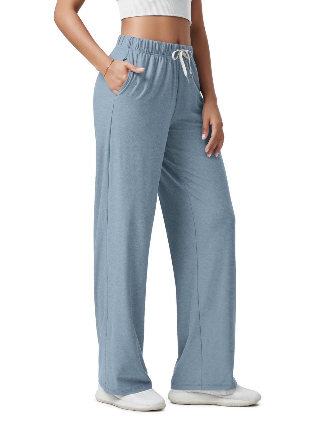 ODODOS Women's Straight Leg Pants Ultra Soft odSTRATUM Tech Relaxed Casual Pajama Lounge Pants with Pockets-27/29/31 Inseam Jansha Store