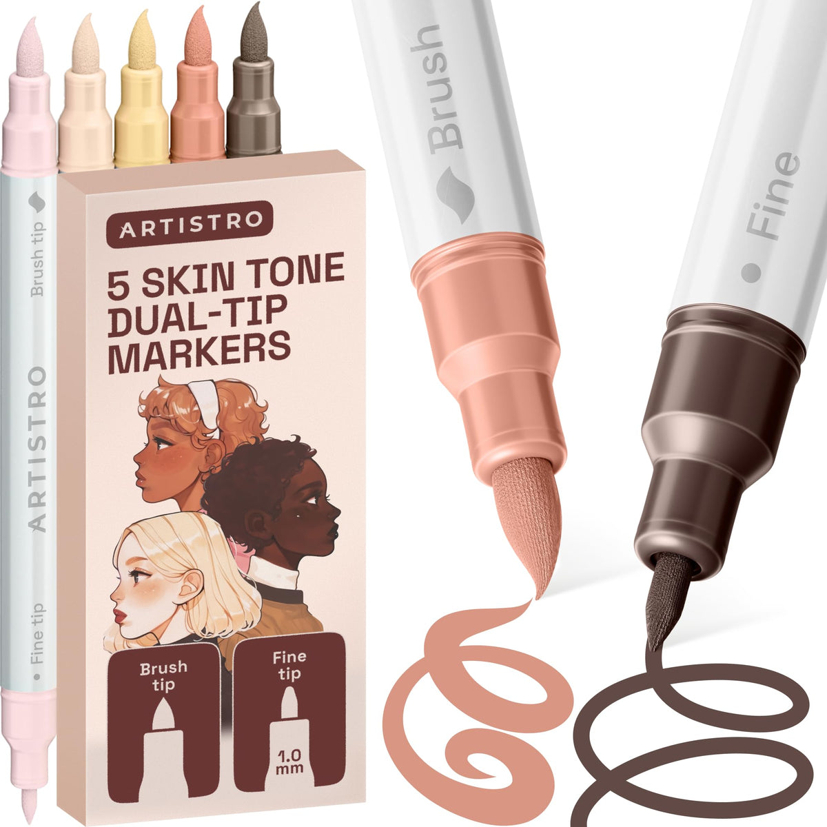 ARTISTRO 36 Multicolor Dual-Tip Acrylic Paint Marker Pens for Drawing Jansha Store
