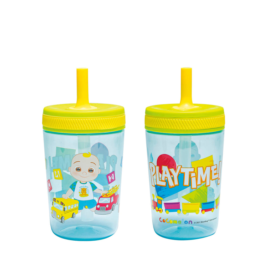Zak Designs Blippi Kelso Toddler Cups For Travel or At Home, 2-Count Durable Plastic Sippy Cups With Leak-Proof Design is Perfect For Kids (Blippi), 15 Ounces (Pack of 12) Jansha Store