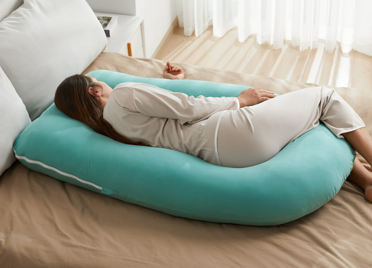 Momcozy Pregnancy Pillow for Sleeping - U Shaped Full Body Maternity Pillow Jansha Store