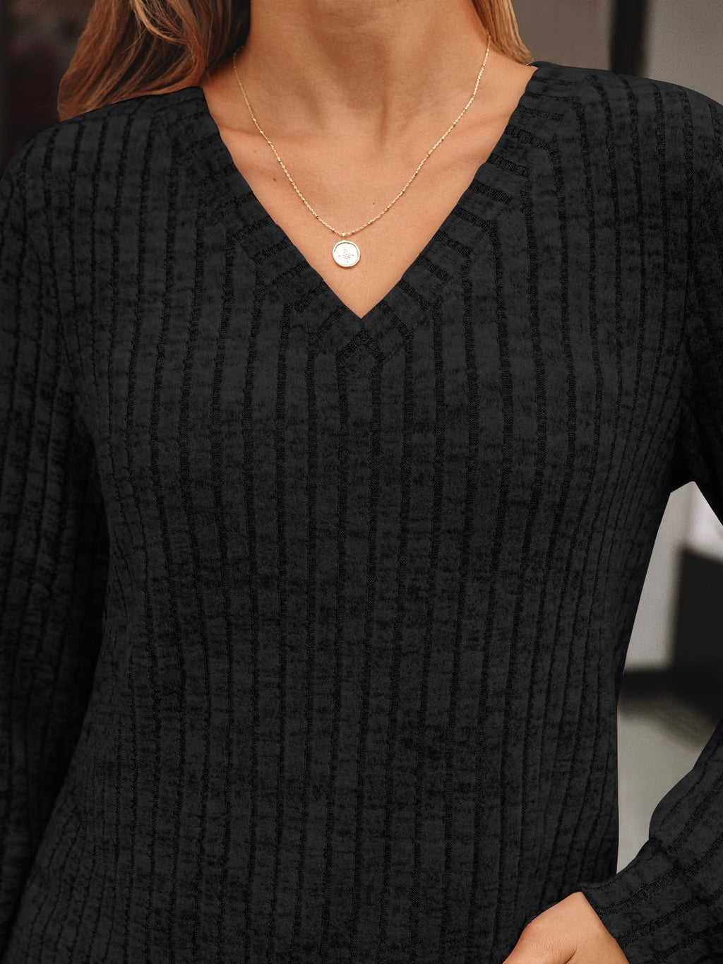 AUTOMET Womens V Neck Long Sleeve Shirts Fall Tops 2026 Lightweight Sweater Jansha Store
