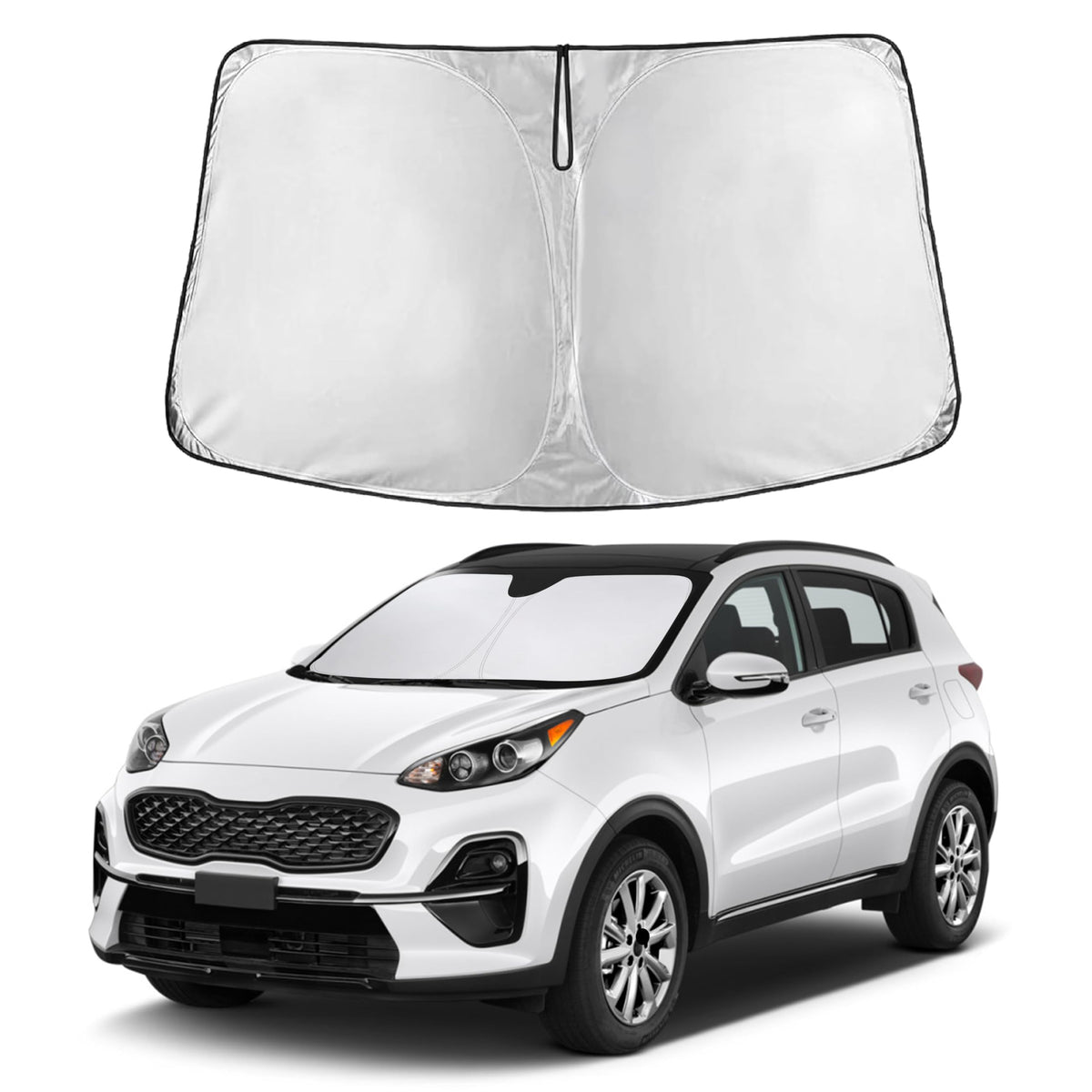 EcoNour Car Windshield Sun Shade, Front Window Sun Blocker for SUVs,Sedan Jansha Store