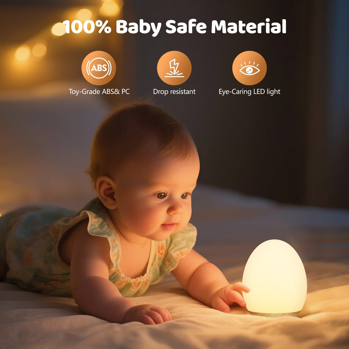 MediAcous Night Light for Kids, 7 Colors Changing Egg Light for Nursery Jansha Store
