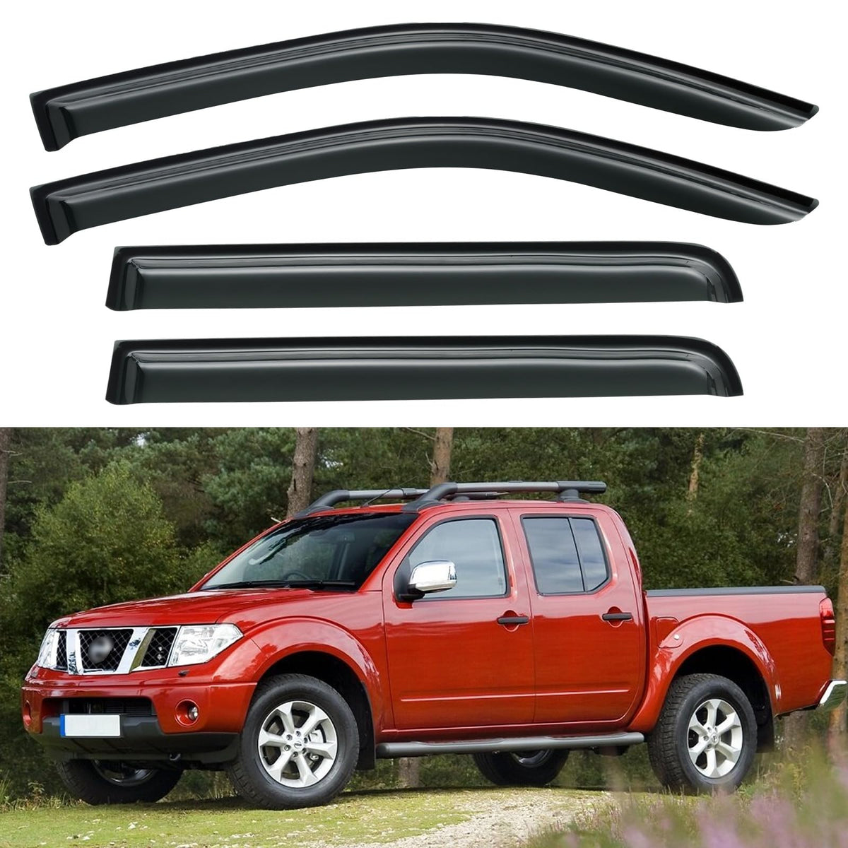 Window Visors Rain Guards for 2015-2026 Ford F150 Crew/SuperCrew Cab Jansha Store