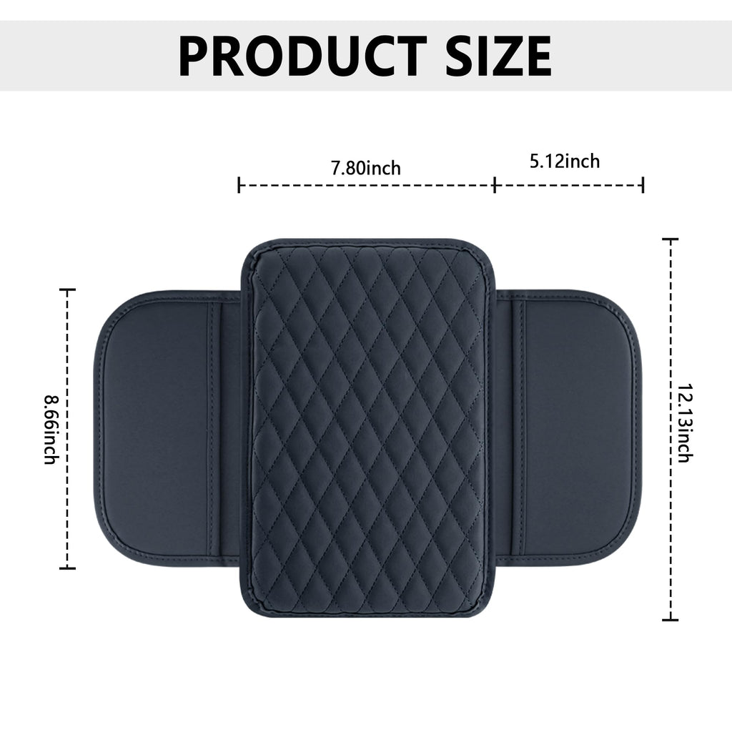 Stacool Upgraded Car Center Console Cover,Microfiber Leather Car Armrest Cover Cushion with 2 Storage Bags,Universal Car Armrest Storage Box (Brown) Jansha Store