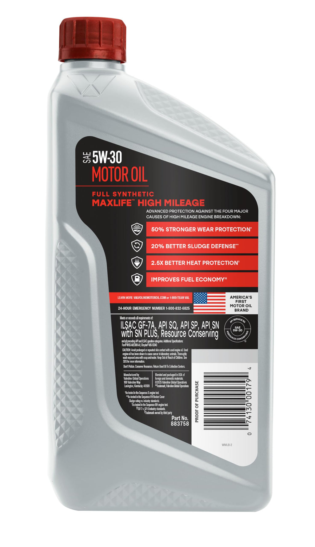 Valvoline MaxLife High Mileage 5W-30 Synthetic Blend Motor Oil 5 Quart Jansha Store