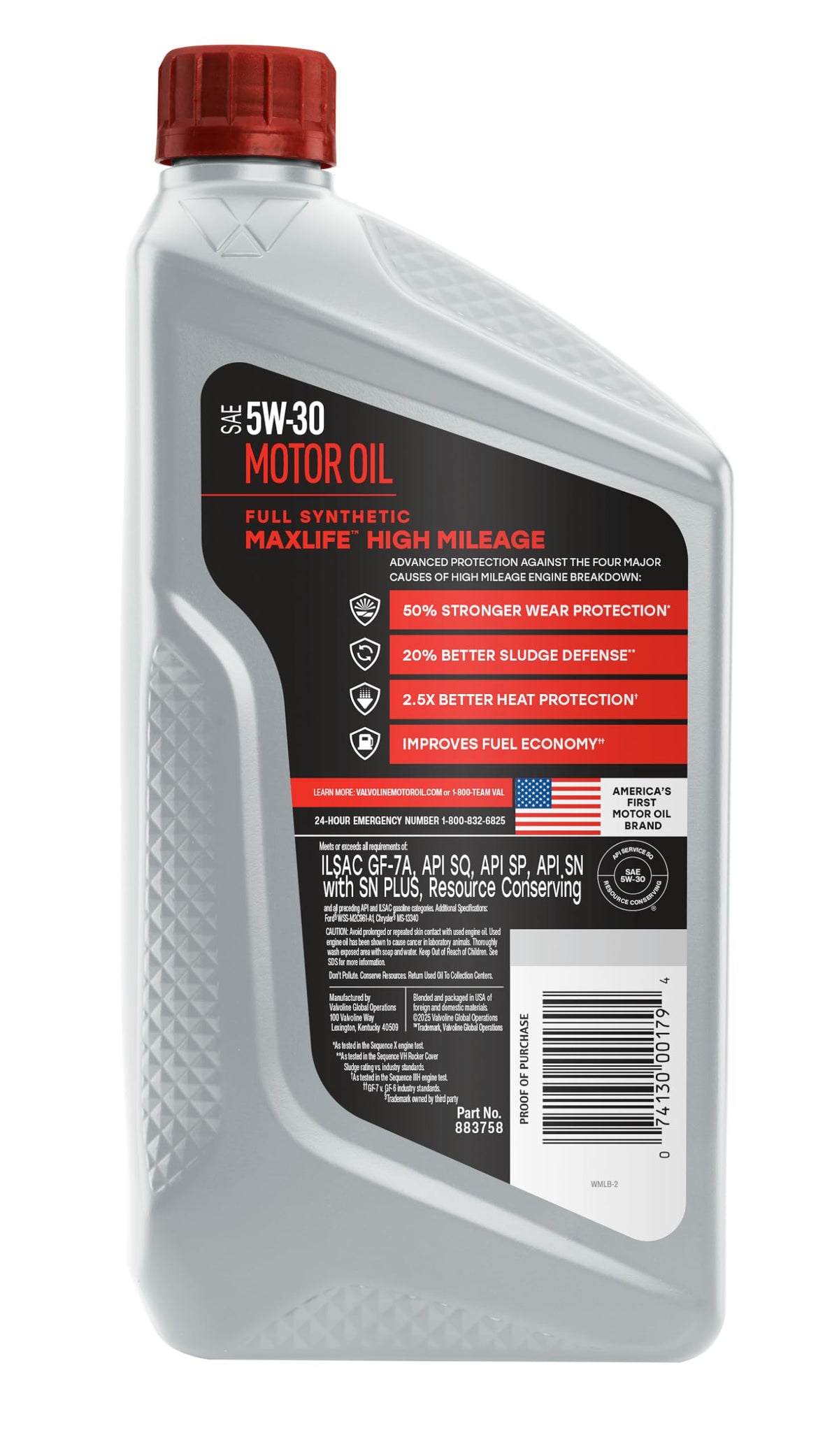 Valvoline MaxLife High Mileage 5W-30 Synthetic Blend Motor Oil 5 Quart Jansha Store