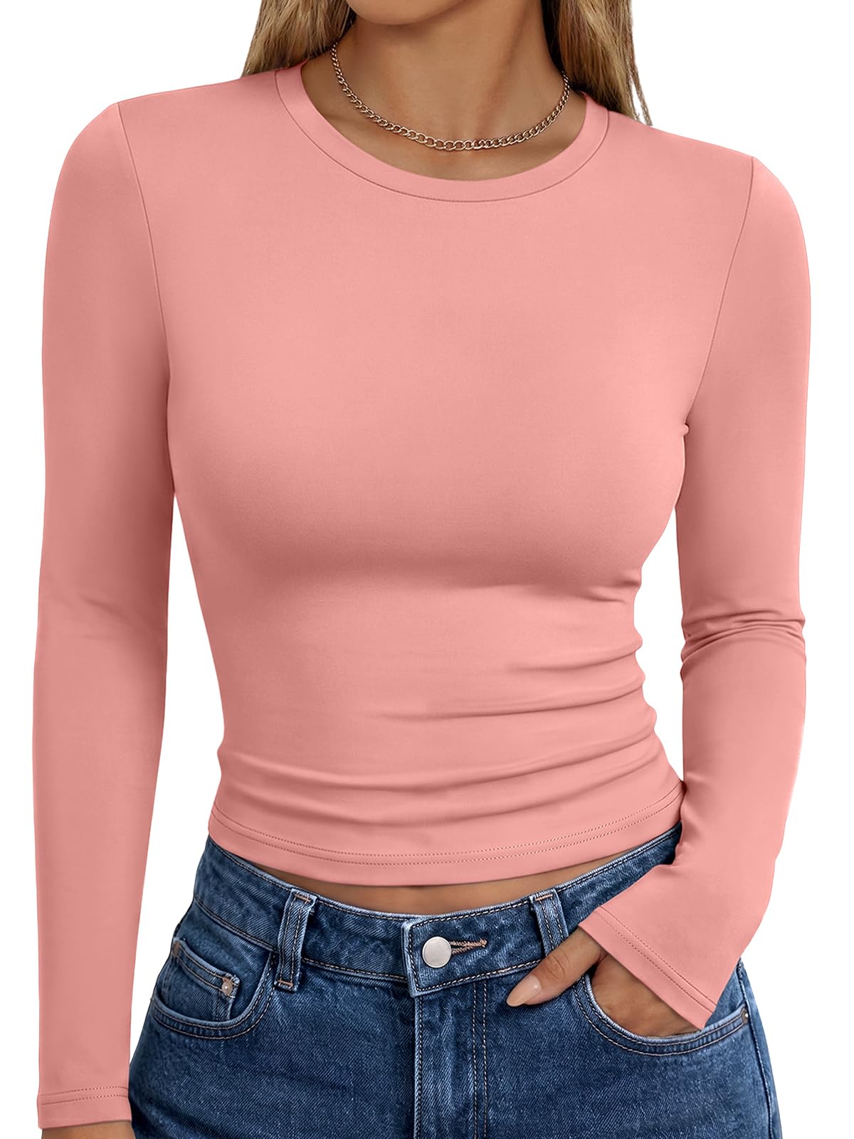 Trendy Queen Womens Long Sleeve T Shirts Fall Fashion Basic Y2K Tops 2026 Jansha Store