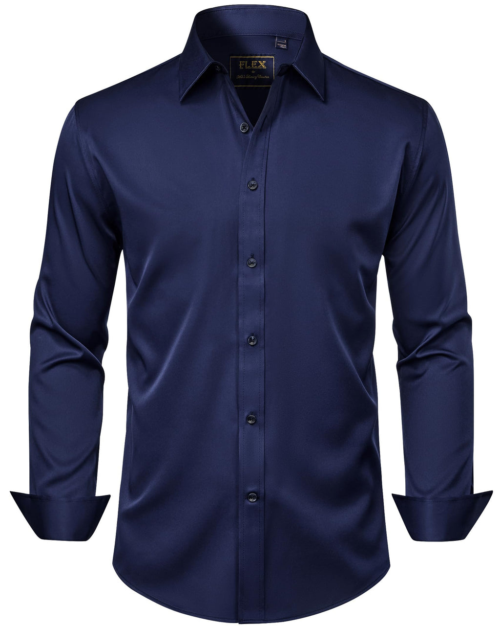 J.VER Men's Dress Shirts Solid Long Sleeve Stretch Wrinkle-Free Formal Shirt Business Casual Button Down Shirts Jansha Store