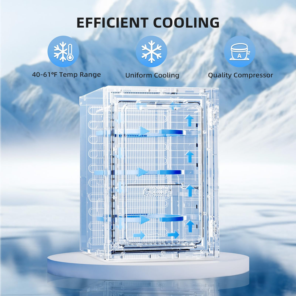Antarctic Star Beverage Refrigerator Cooler 68 Can, Mini Fridge with Glass Door for Beer Drinks Wine,Freestanding Small Fridge with Electronic Temperature Control for Home and Bar,1.7 cu.ft Jansha Store