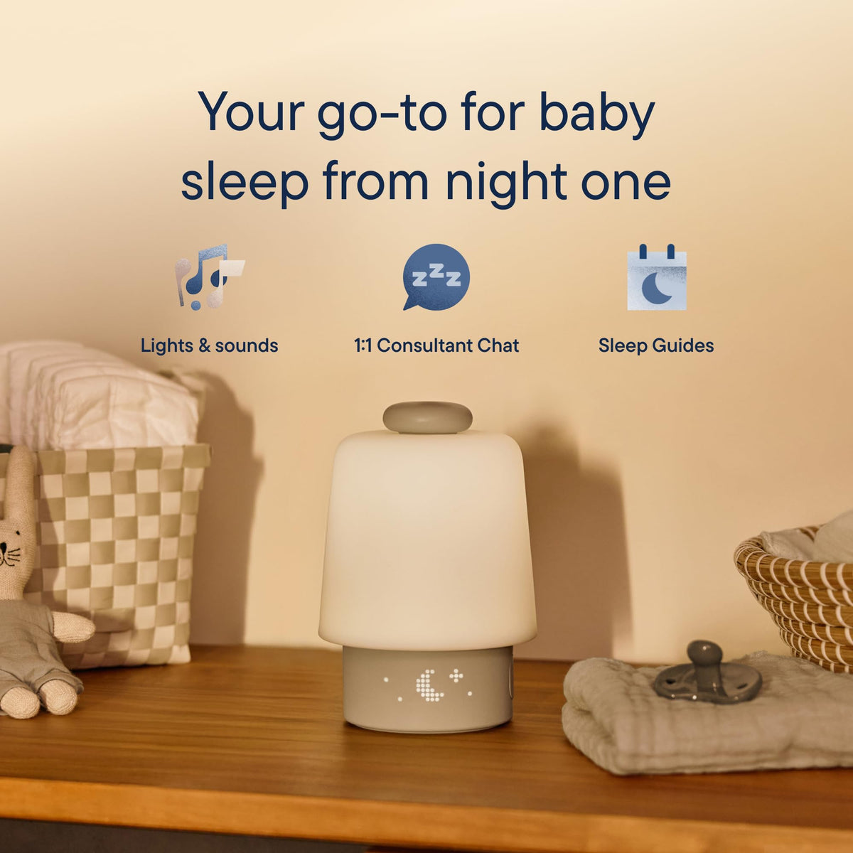 Hatch Baby Sound Machine & Night Light Routine Builder (Putty) Jansha Store