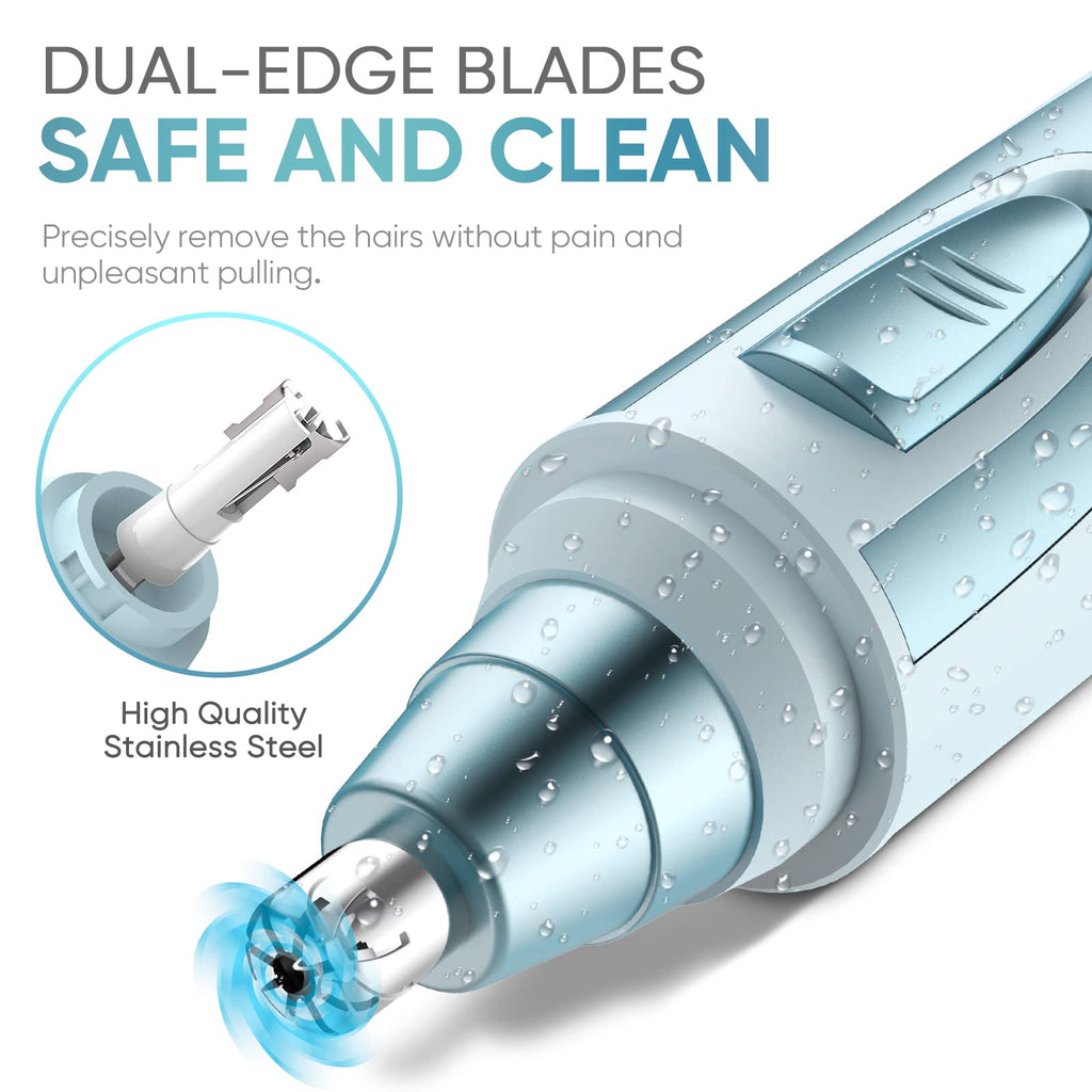Ear and Nose Hair Trimmer Clipper - 2026 Professional Painless Eyebrow & Facial Hair Trimmer for Men Women,Battery-Operated Trimmer with IPX7 Waterproof,Dual Edge Blades for Easy Cleansing Black Jansha Store