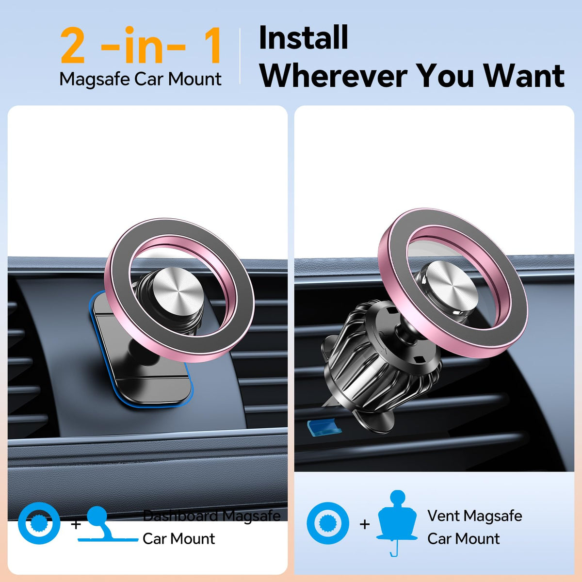 Kaistyle for Magsafe Car Mount【Strong Magnet】 Magnetic Phone Holder for Car Phone Holder Mount Dash Mounted Holders Phone Holders for Your Car Accessories for Women Men for iPhone 18 Pro Max 17 16 15 Jansha Store