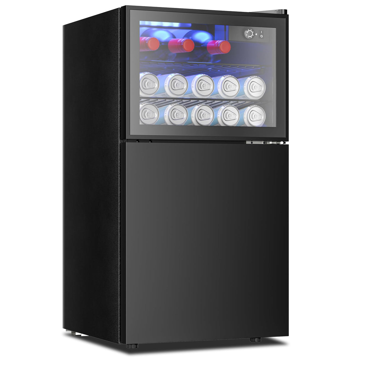 EUHOMY 24 Can Mini Fridge, 18L Beverage Refrigerator with Quiet Compressor Jansha Store