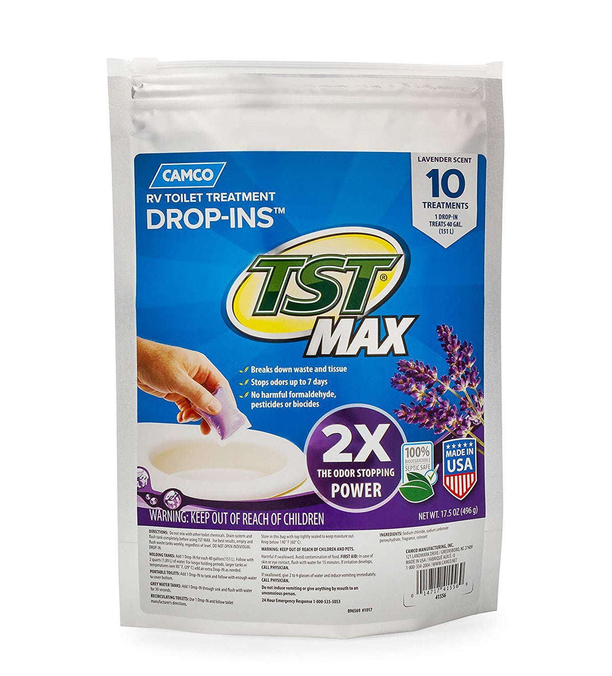 Camco TST MAX RV Toilet Treatment Drop-INs - Orange 30-pk - Made in the USA Jansha Store