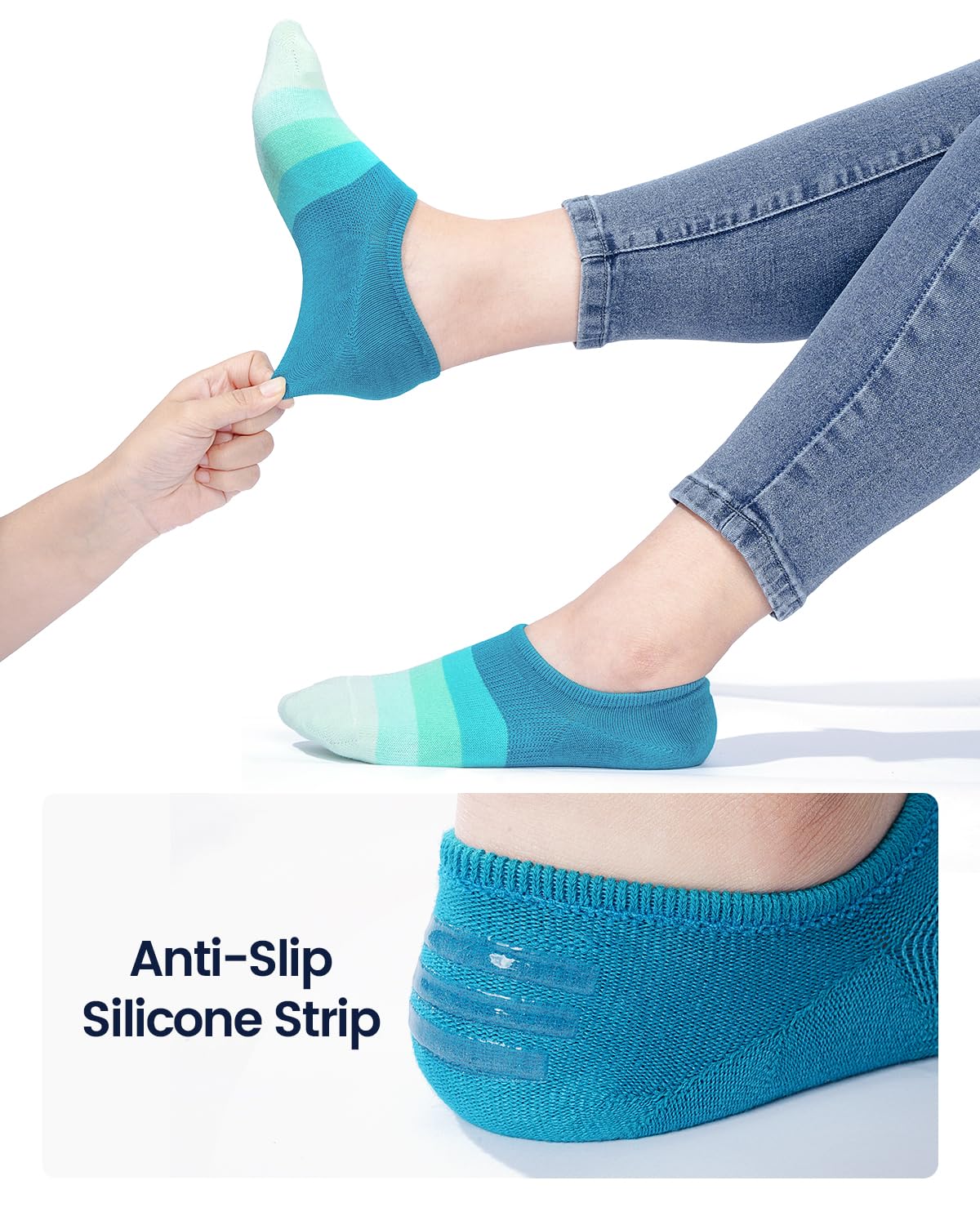 IDEGG Women & Men No Show Low Cut Anti‑Slip Casual Sports Running Socks Jansha Store