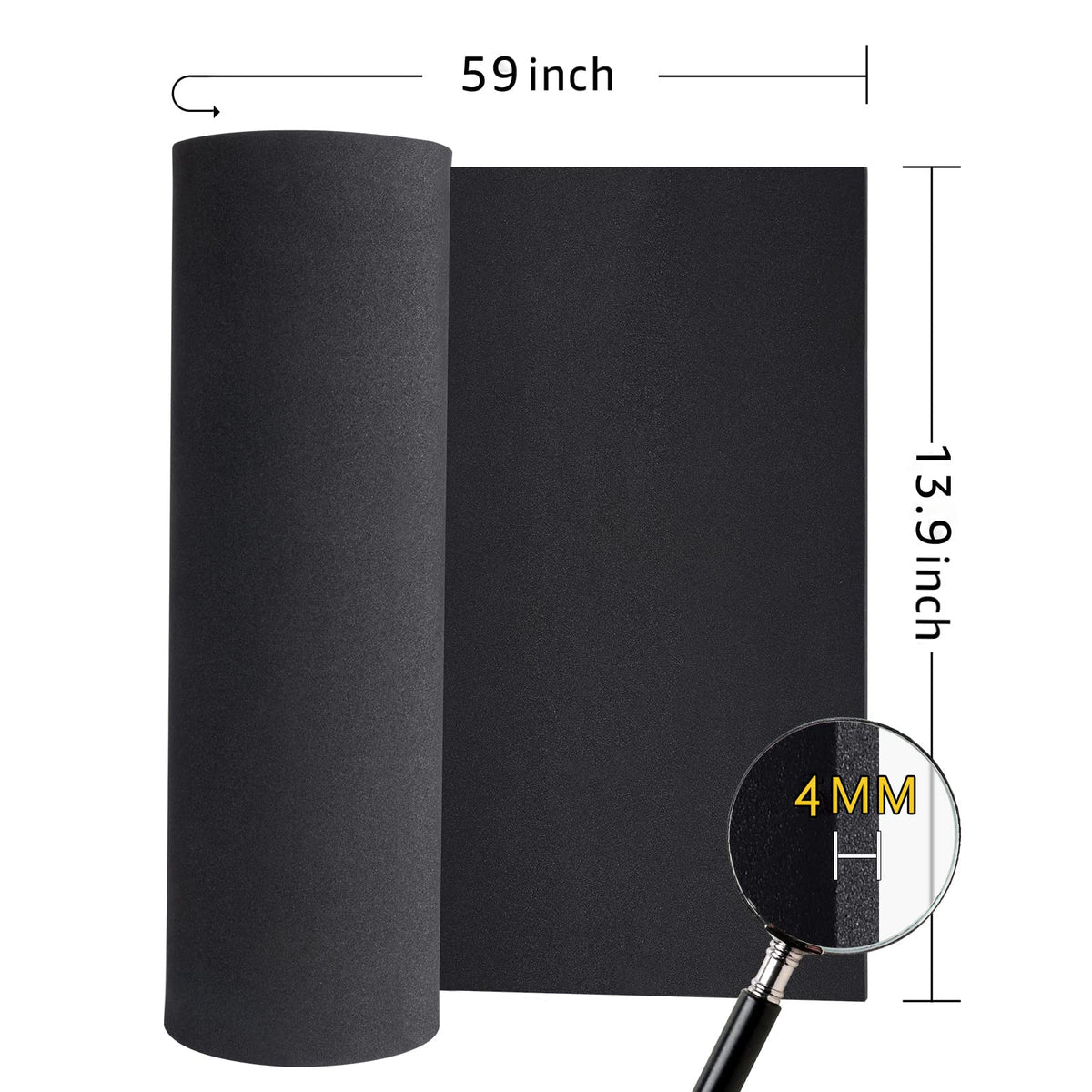 3-Pack 2mm Thick Black Eva Foam Cosplay Sheets roll, 13.5" x 49" Premium eva Craft Foam for Cosplay Costume by MEARCOOH Jansha Store