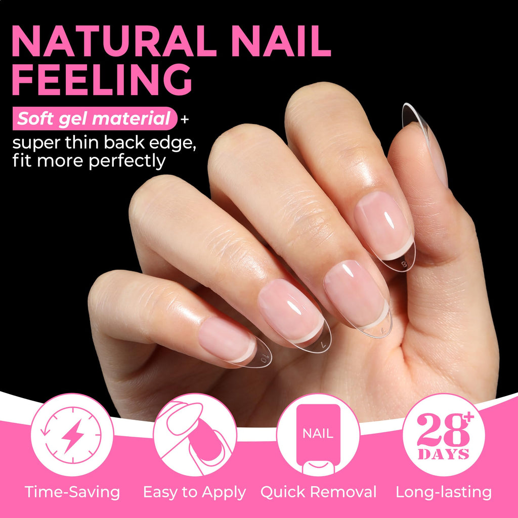 UNA GELLA Extra Short Square Kids Nail Tips 216Pcs Squoval Press On Nails Jansha Store