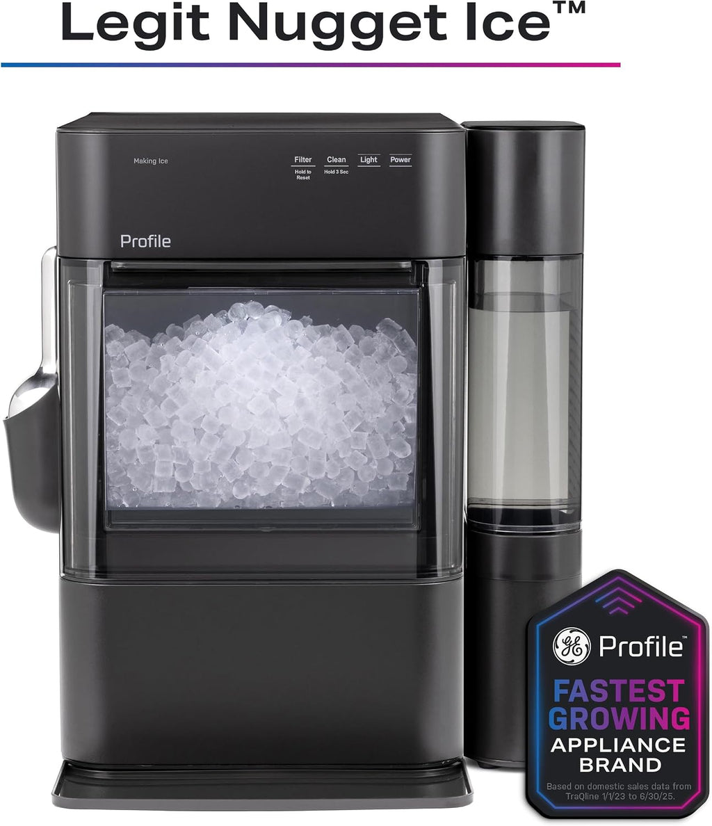 GE Profile Opal 2.0 Ultra Nugget Ice Maker with .75 Gallon Side Tank and Scale Inhibiting Filter, Scoop Included, 38 lbs in 24 Hours, Pellet Ice Machine with WiFi & Smart Connected, Black Jansha Store