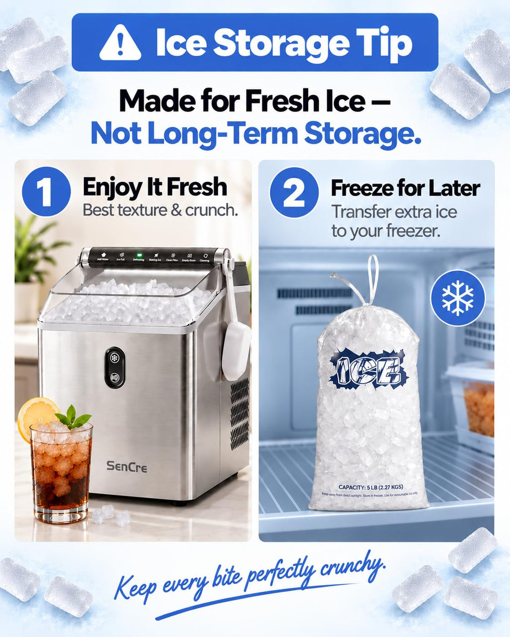 Nugget Ice Maker Countertop,55LBS/Day Ready in 4 Mins, Stainless Steel Jansha Store