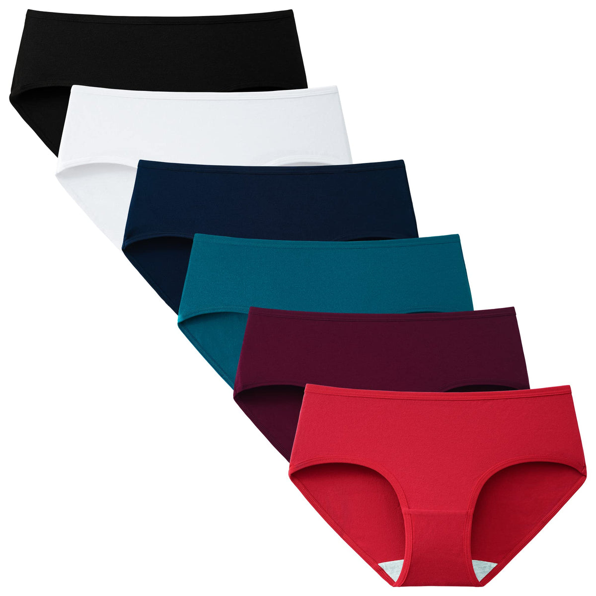 INNERSY Womens Underwear Cotton Hipster Panties Regular & Plus Size 6-Pack Jansha Store