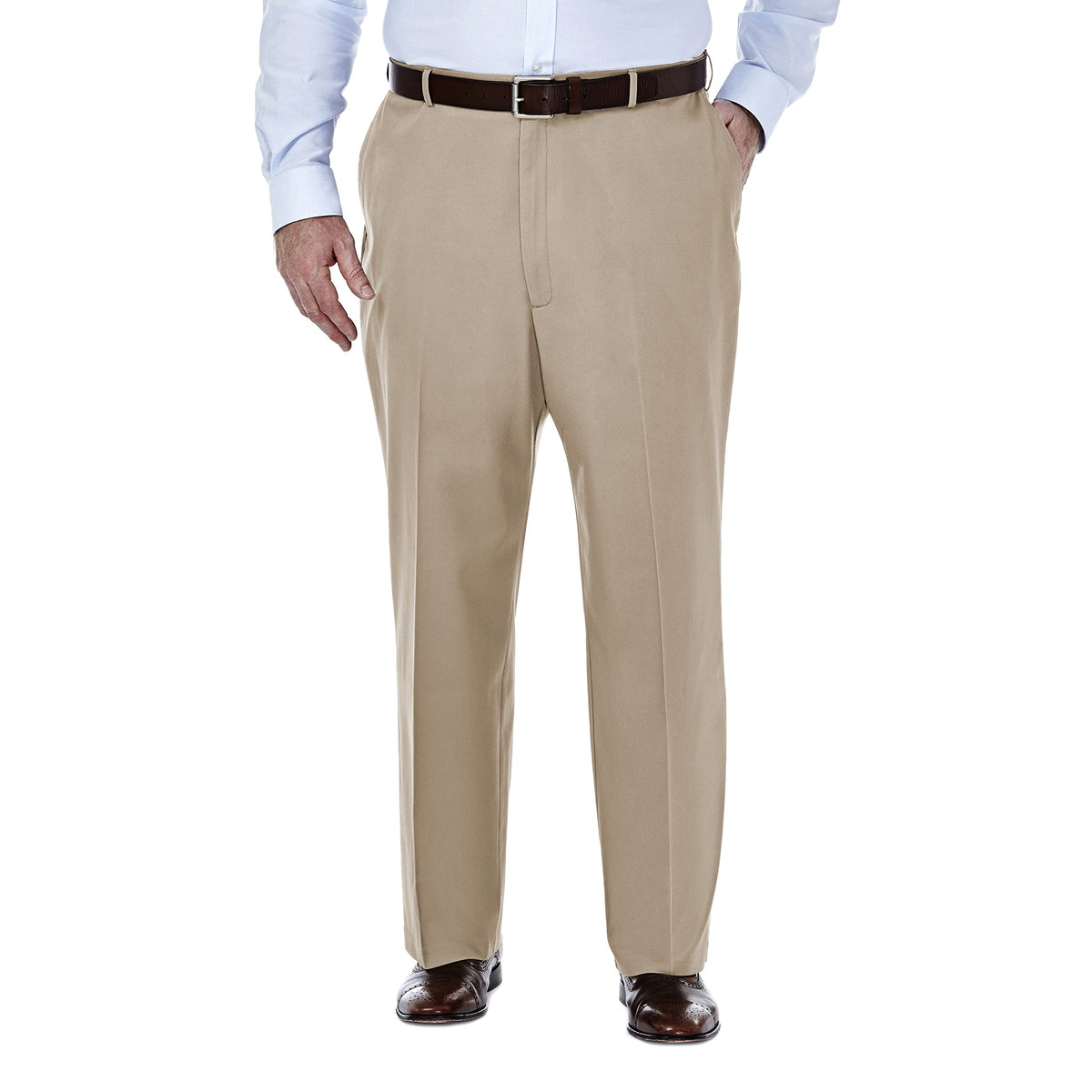Haggar Men's Classic Fit Premium No Iron Khaki Pant Jansha Store
