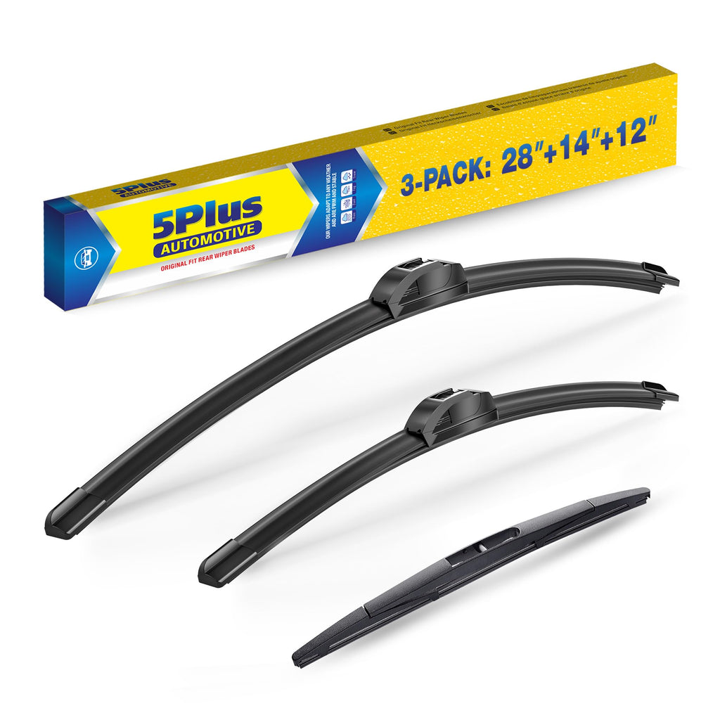 5 PLUS 20" Wiper Blades 2 Pack for J/U HOOK Front Arms,Premium All-Seasons Jansha Store