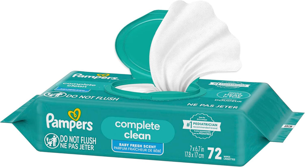 Pampers Complete Clean Baby Wipes - Fresh Scent 1X 72 Count Jansha Store