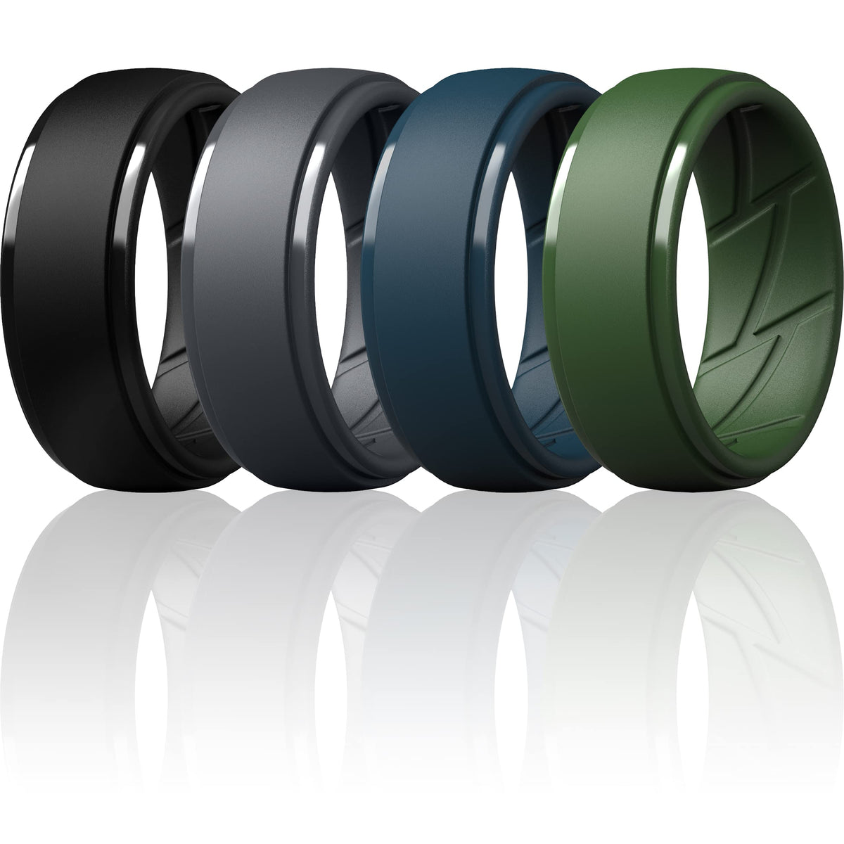 ThunderFit Men's Silicone Rings, Breathable Rubber Bands, 10mm Wide Jansha Store