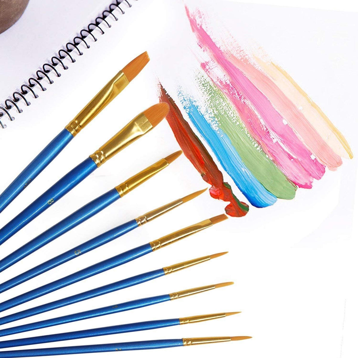AROIC 10 Pcs Paint Brushes, Acrylic Oil Watercolor Painting Brush Set Jansha Store